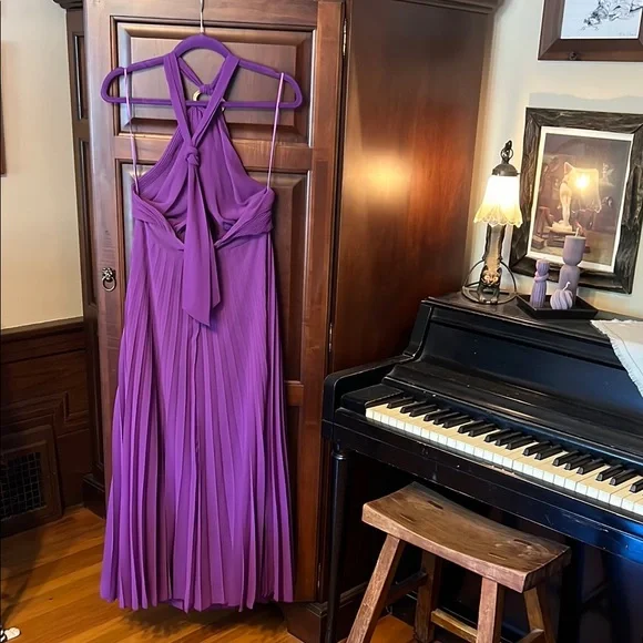 Zara Purple Halter Dress - Picture 4 of 5